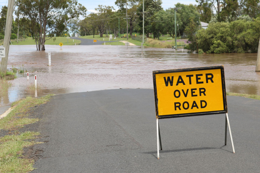 Residents were unable to use Lorrimer Street to access Campbell Street due to fast-moving water at Mason Crossing.