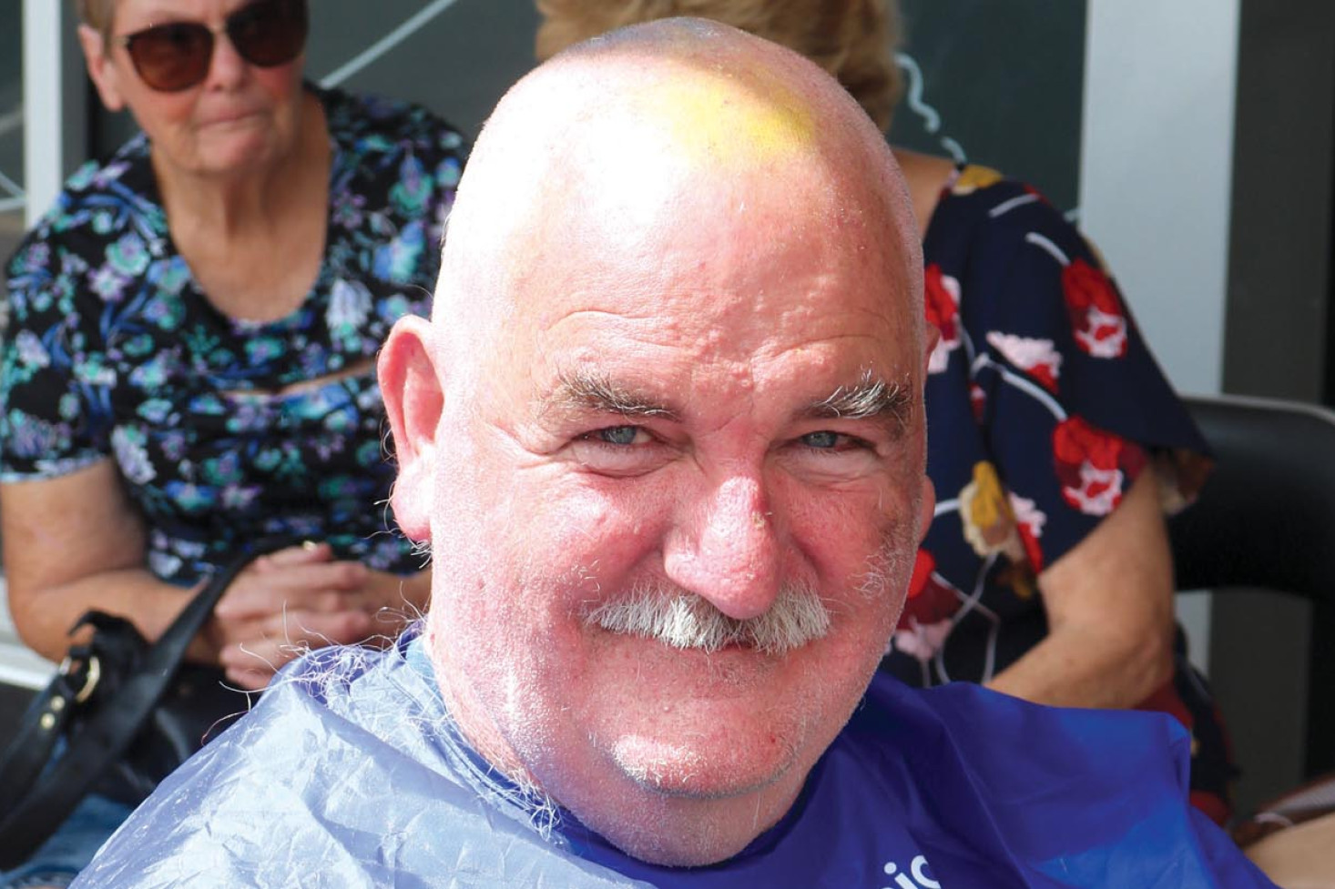 Three years worth of hair, now gone, after Garry Mann recently shaved it all for a worthy cause.