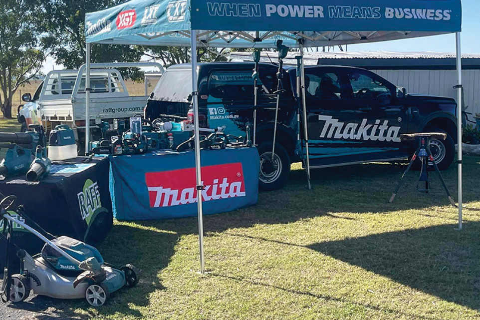 Raff’s organised a display of Makita products for the garden club members.