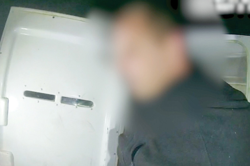Police have released footage of the man’s arrest which took place on Boundary Road at Wilsonton.