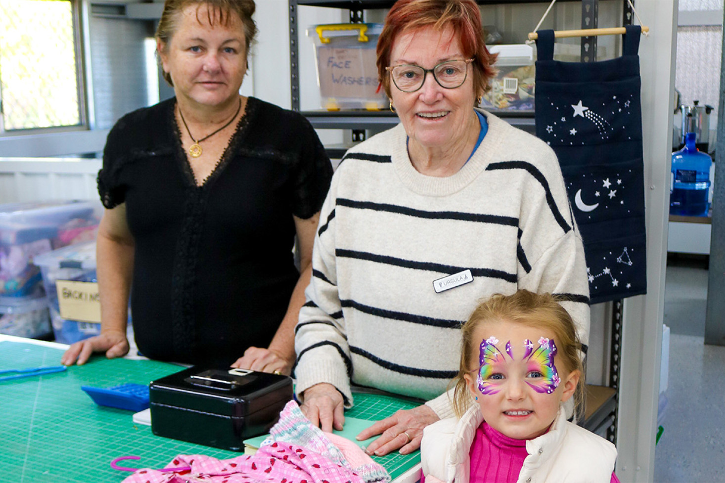 Matilda was proud to have purchased some new flannelette pajamas (and much needed too!) from Naomi and Ursula inside Pearl’s Precinct. It was a family fun day for many on Sunday with face painting on offer for all the young ones who had braved the cold to support the local community.