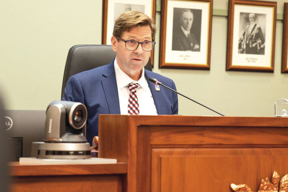 Councillor Geoff McDonald spoke after being elected as the third Mayor of Toowoomba Regional Council.