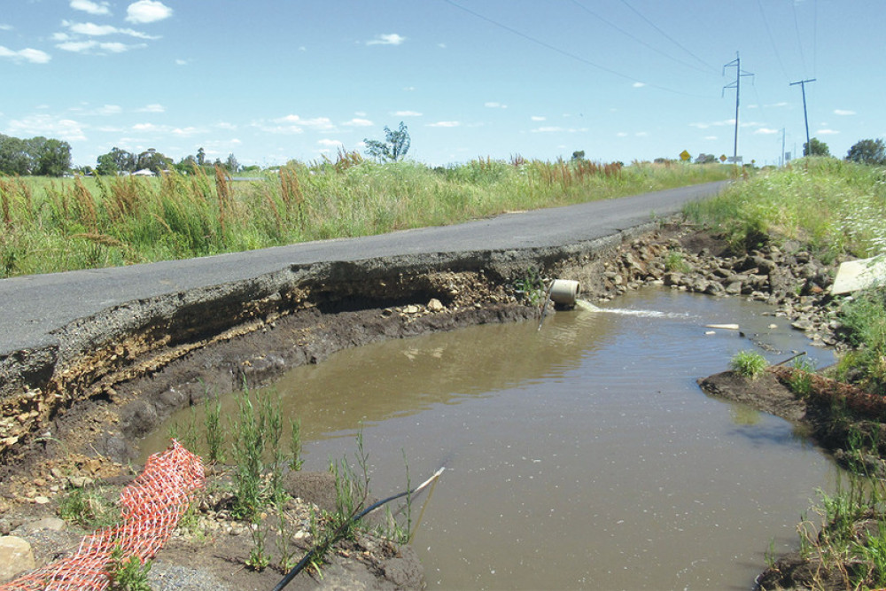 Merivale Street at Allora has been closed since May following extensive damage from Dalrymple Creek floodwaters.