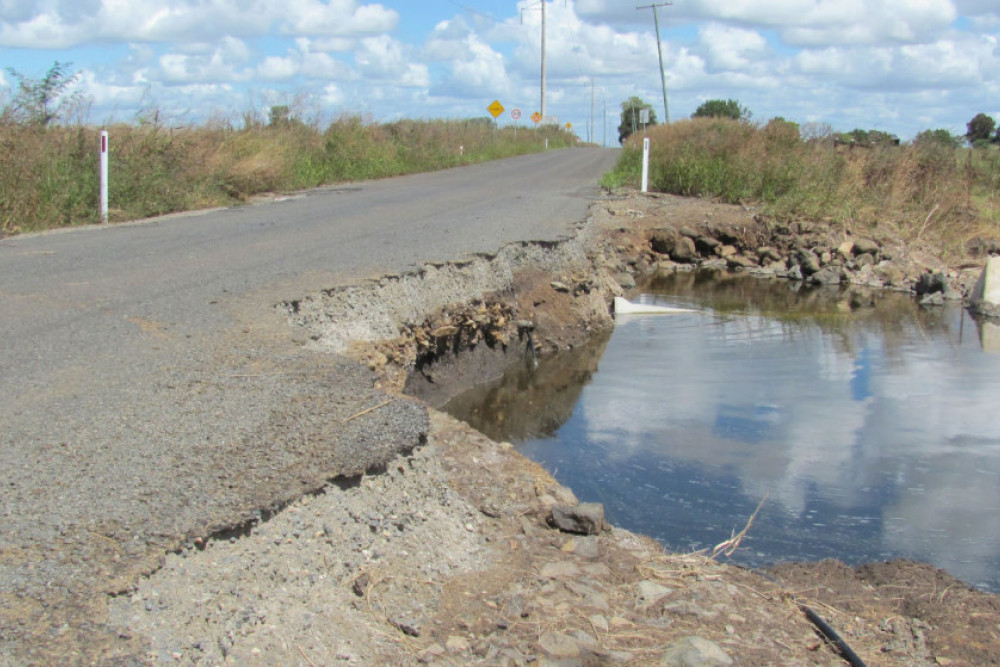 Flood damage to Merivale Street.