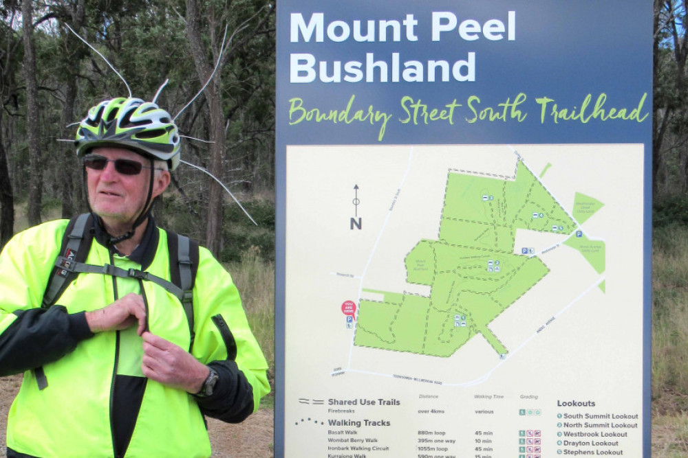 The mountain bike trail upgrades at Mount Peel are appealing for keen cyclists like Christopher, who was visiting from Toogoolawah.