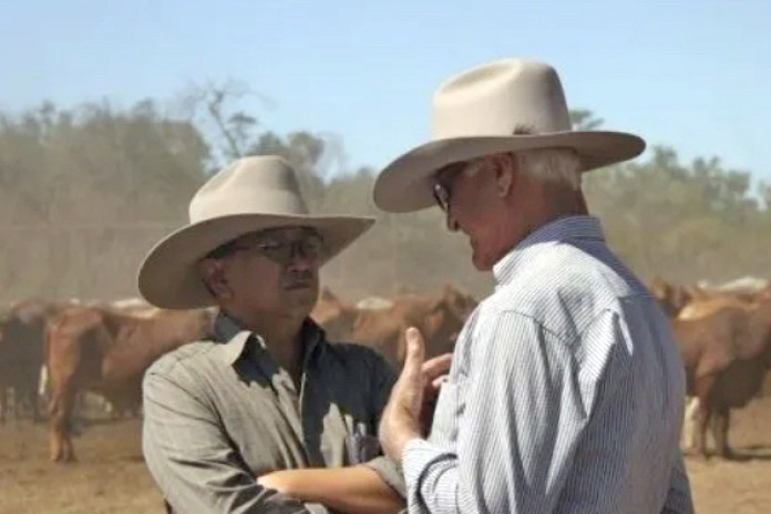 Bob Katter (right) with the ambassador of Indonesia to Australia Nadjib Riphat Kesoema (left), a nation that is one of Australia’s largest business partners when it comes to beef.