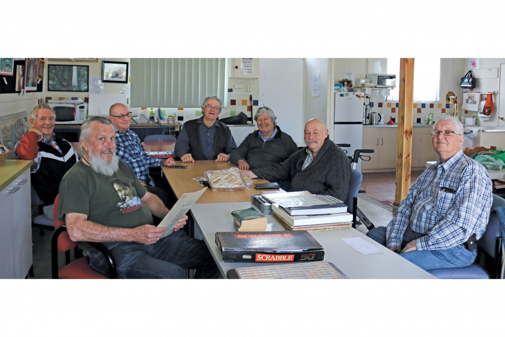 From left: Carl Hicks, Neil Scott, Geoff Hayes, Max Cooper, Harold Konz, Roger Moulton, Danny Daniels.