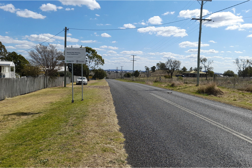 Newman Road at Wyreema/Vale View is closed for repairs.