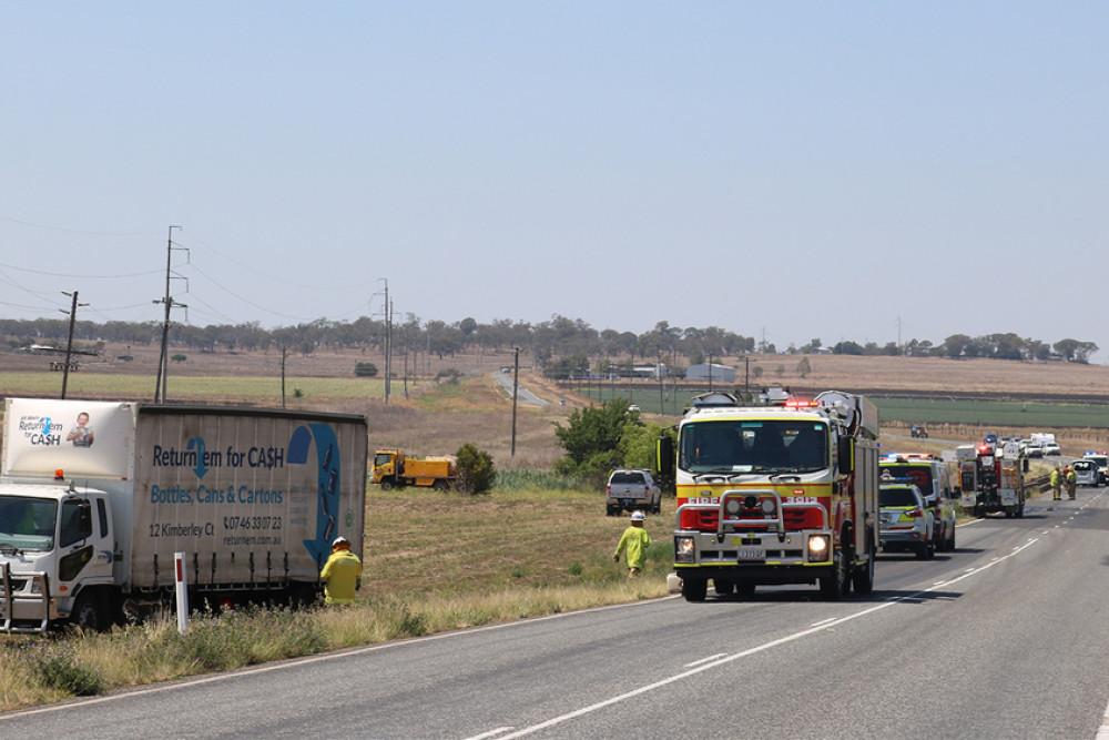 The scene at Sister Kenny Bridge was somewhat chaotic after the crash however after emergency services arrived they soon had the situation under control.