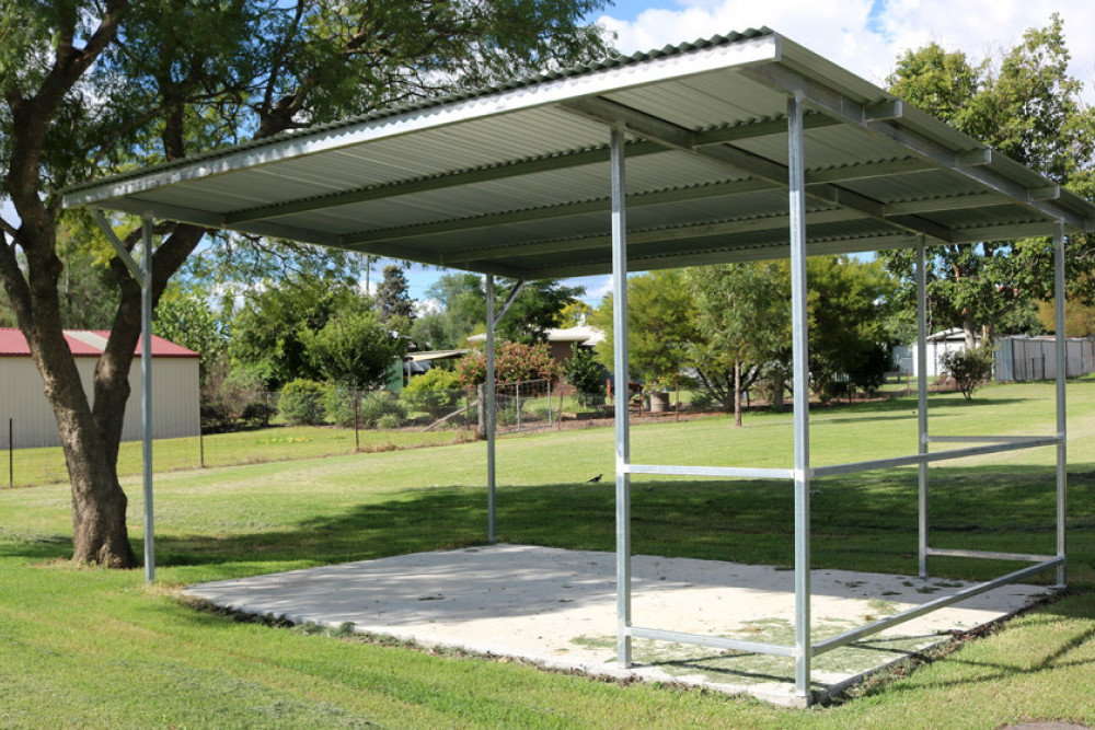 Construction has already begun on the shelter, located behind the hall.