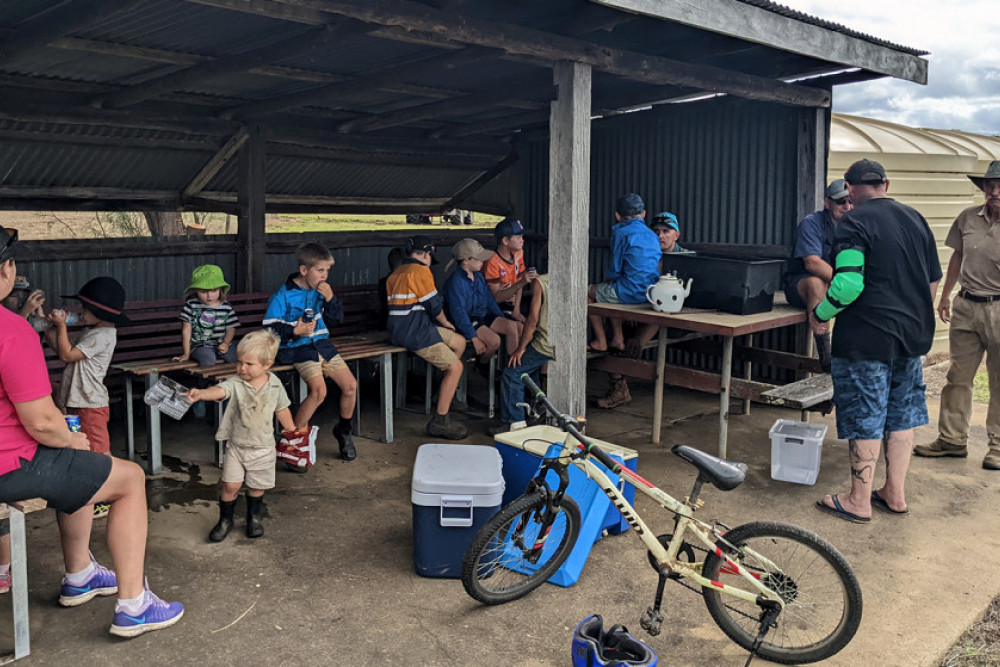 Scenes from Saturday April 9 when there was plenty of community action at the Nobby Recreation Reserve.