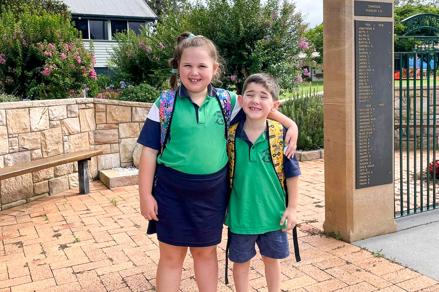 Nobby student Abbie with her little brother, Henry, who will be in Prep in 2025.