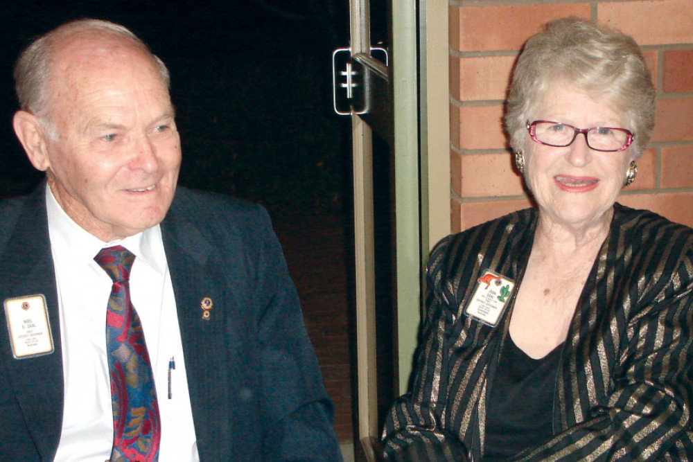 Top Camp resident Noel Saal OAM with his wife since 1953, Joan, who has supported him throughout his Lions career of over 54 years of service to the community.