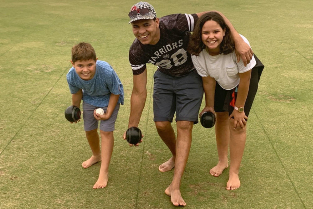 Oakey fathers and their children enjoyed an afternoon of fun and games at the Oakey Bowls Club.