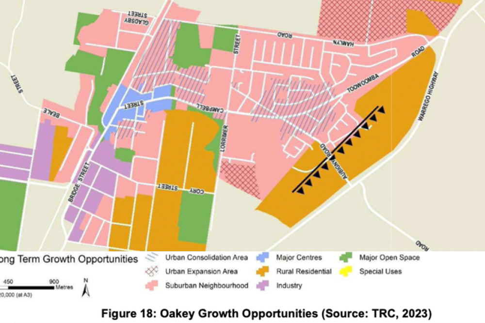 Toowoomba Regional Council’s projected opportunities for growth in Oakey.