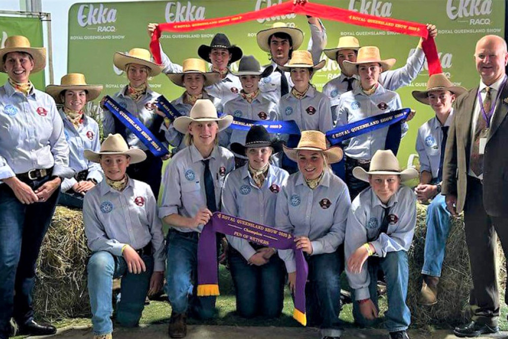 ABOVE: Oakey State High School’s Ag team at the Ekka.