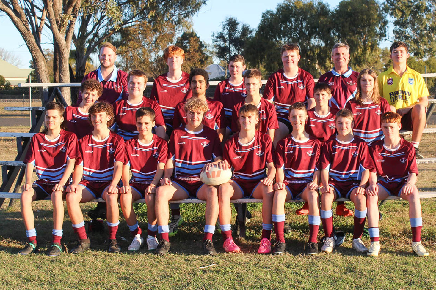 Oakey State High School under 16s rugby league team. Photo, Julie Collett