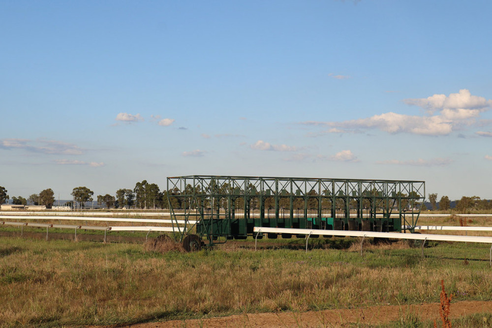 ABOVE: The Oakey Racecourse with the outside running-rails gained from Stage 1 of the grants.