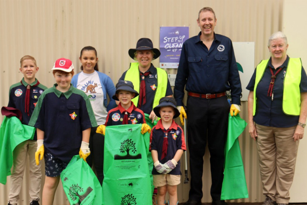 Oakey Scouts band together for Clean Up Australia Day - feature photo