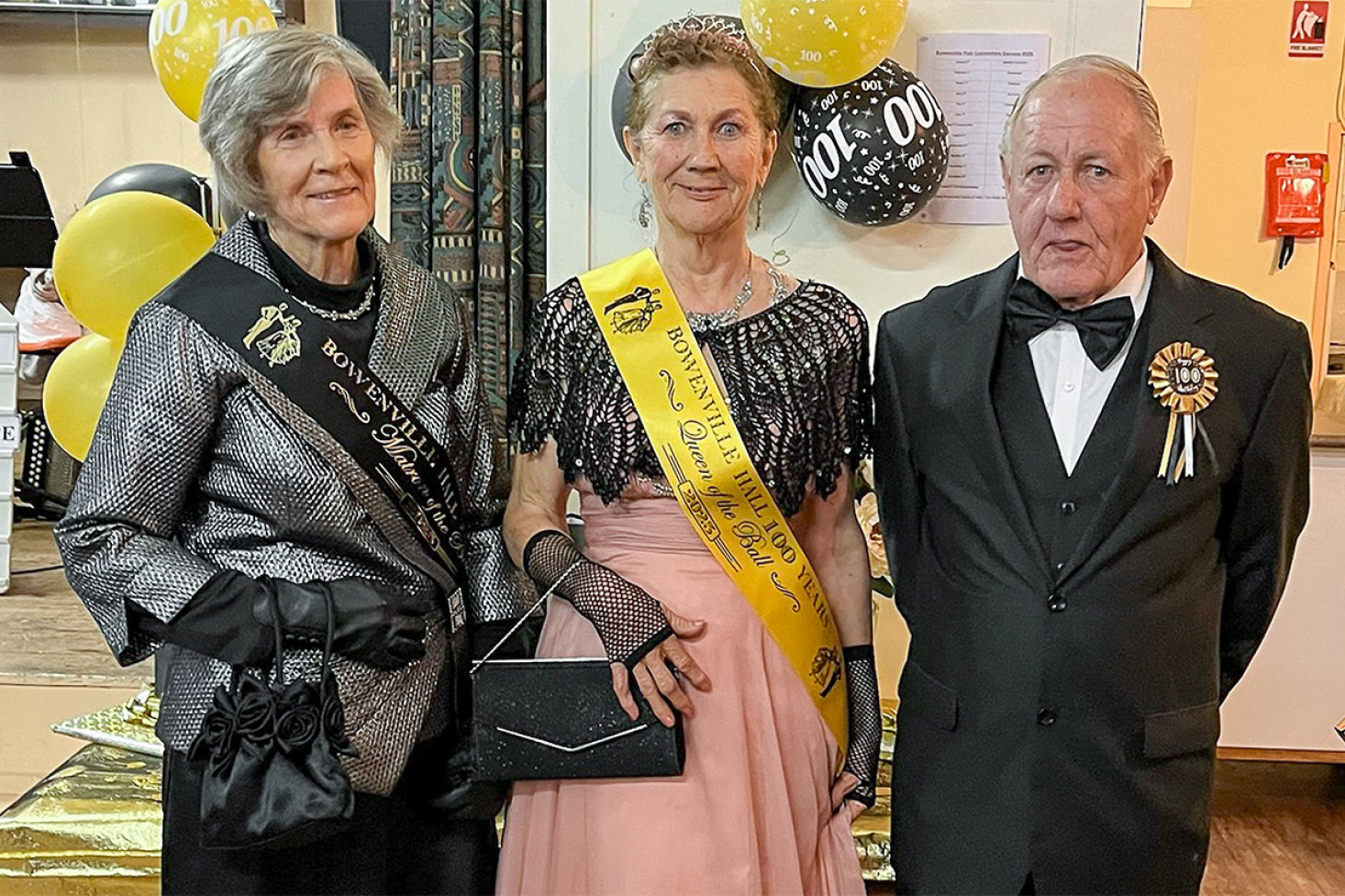 2025 dancing winners: Meryl Chard (Matron), Susan Thornton (Queen), Chris Paterson (Beau).