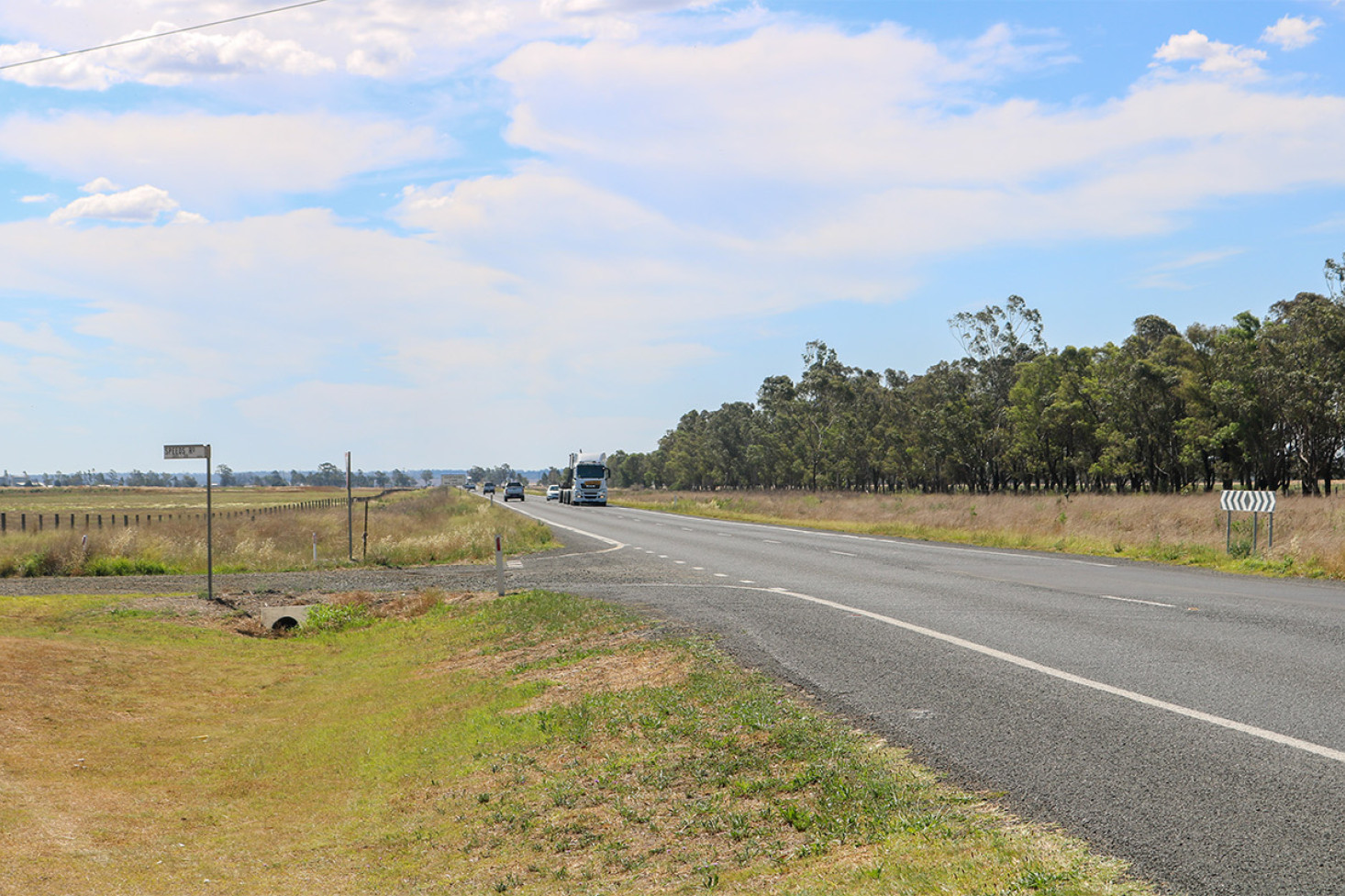 Dedicated turn lanes will be installed at the Speeds Road intersection on the Oakey bypass.