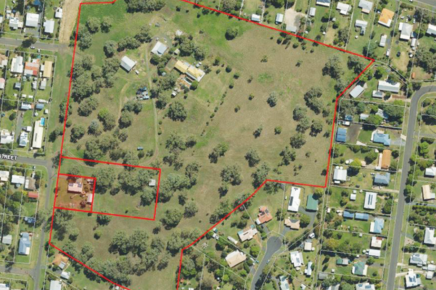 The property on Talisker Street viewed from above.