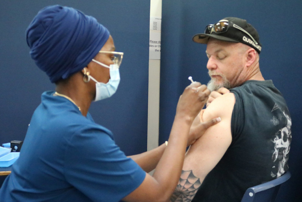 The first vaccination clinic at Oakey State High School saw 159 residents use the service.