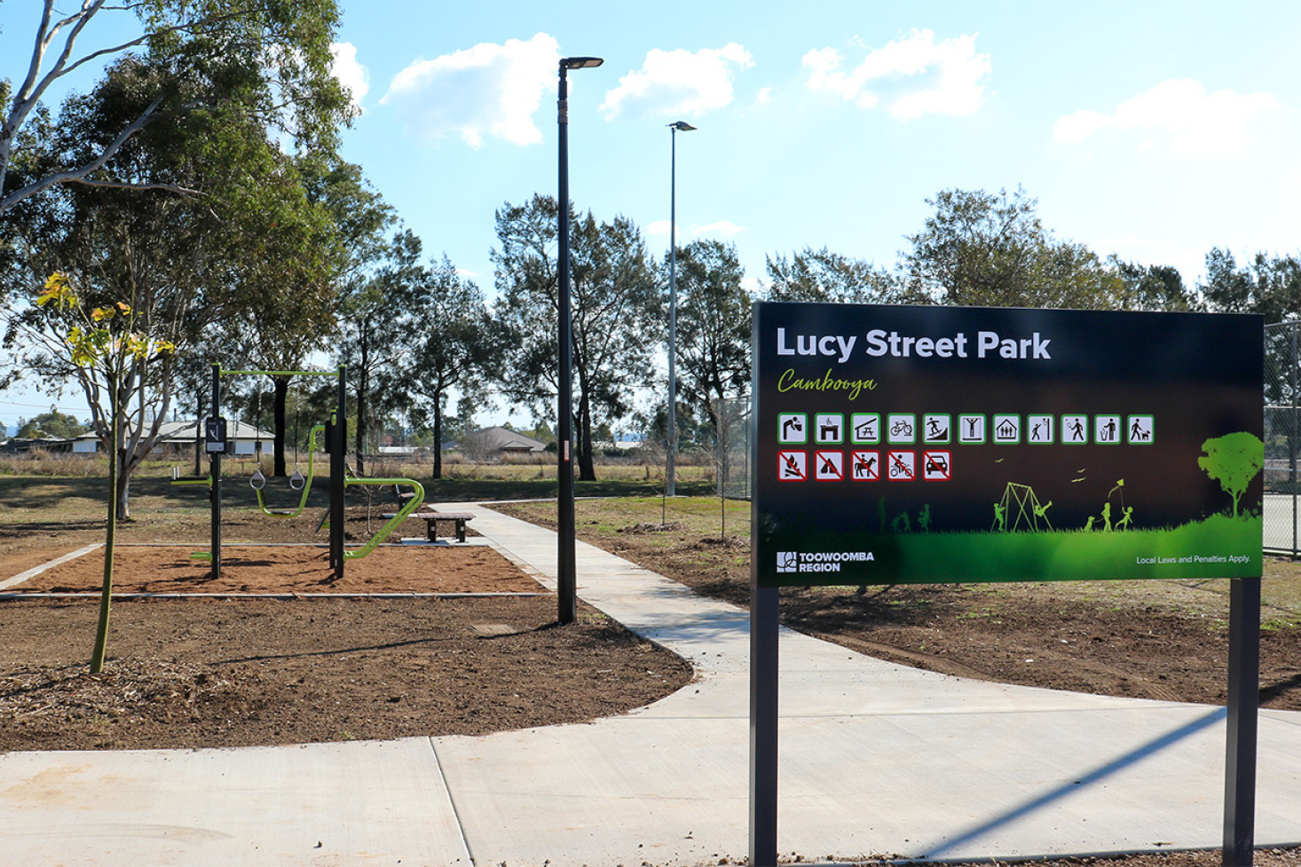 Exercise equipment in the form of a ‘fitness station’ is among the new features at Lucy Street Park.