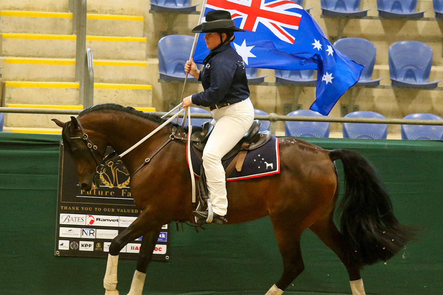 Shelby participated in the opening ceremony for the Australian Arabian National Championships.