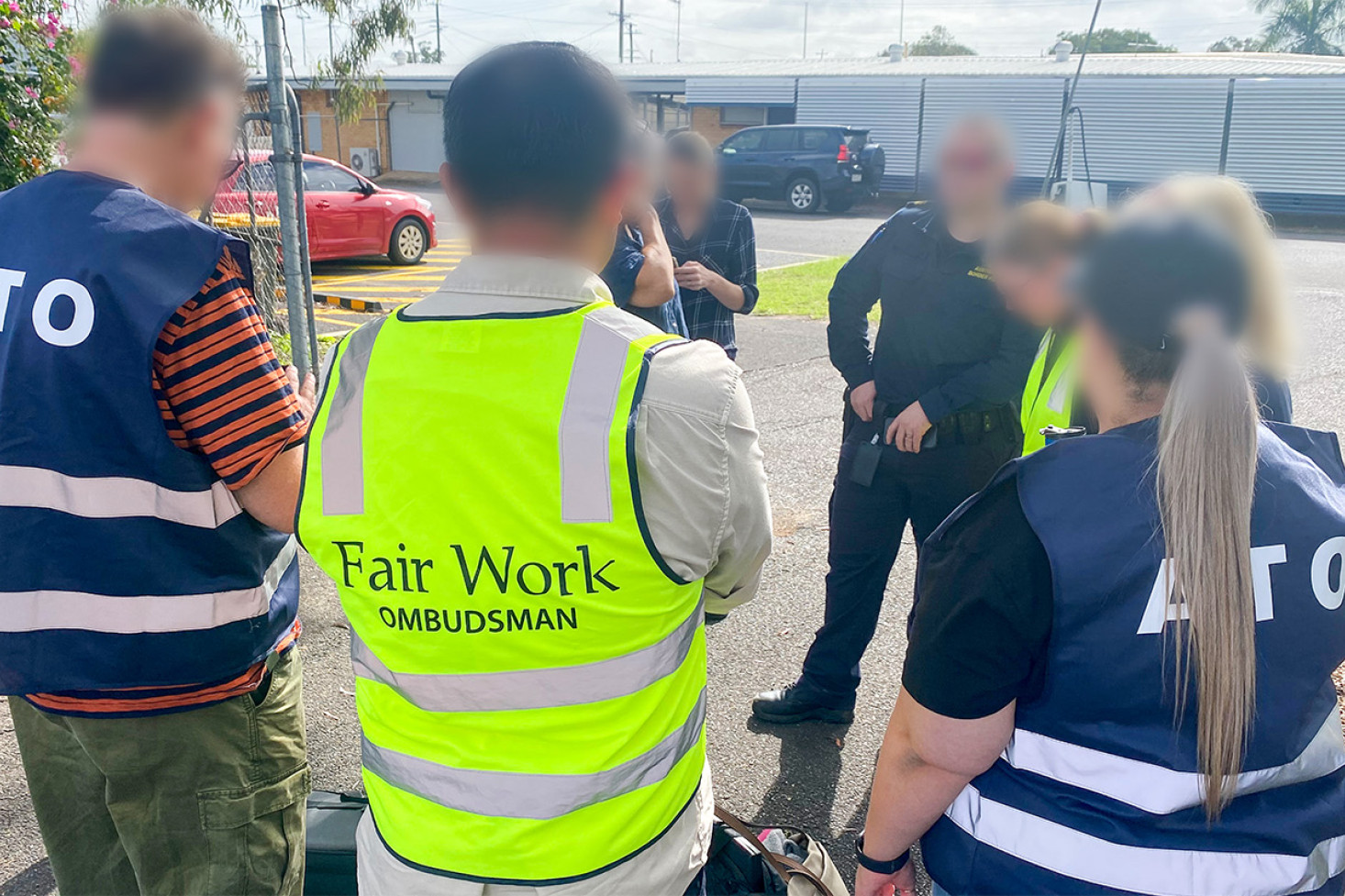 The Shadow Economy Taskforce, made up of several government agencies, visited farms in Gatton as part of Operation Topaz.