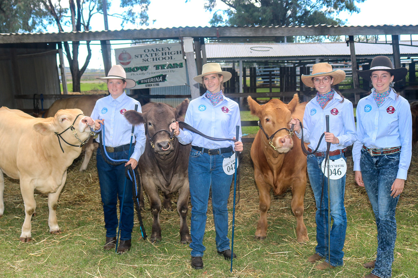 Oakey State High School Ag Team members Tasha Voss, Kate Ward, Matilda Herron and Ashley Panzram.