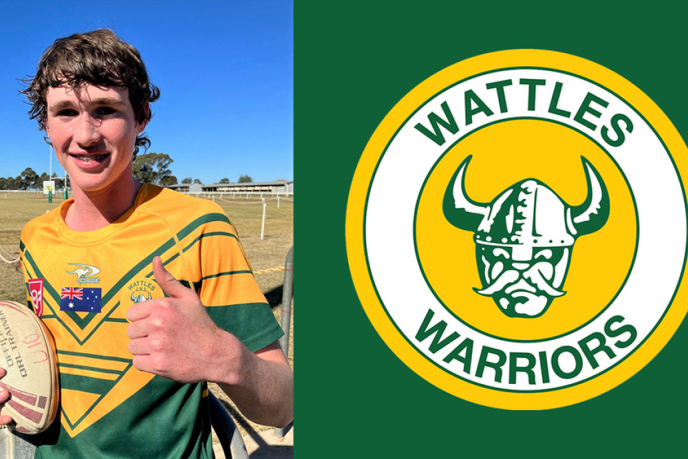 Wattles Under 15 player Paddy Denny scored twenty four points from three tries and six goals in his sides win over Goondiwindi on Saturday. Photo, Glyn Rees