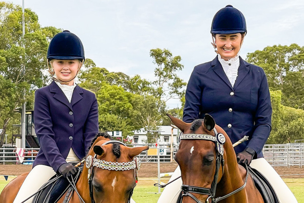 Peyton Alexander Smith and mum Katrina Alexander from KP Performance & Horses, rode together in the same ring at this year’s show.
