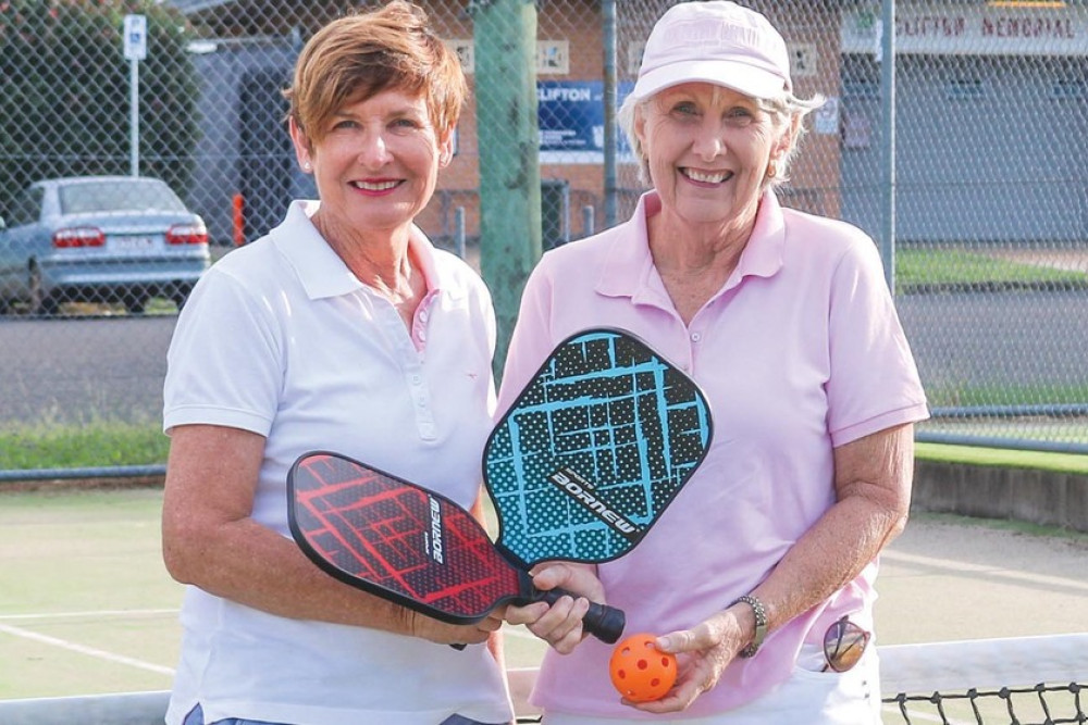 Prue Barkla and Anne Maree Webster are bringing the game of pickleball to Clifton.