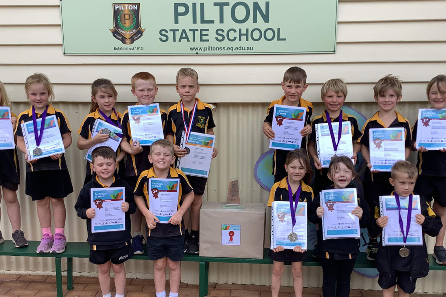 The high achieving Prep to Year 2 students from Pilton State School.