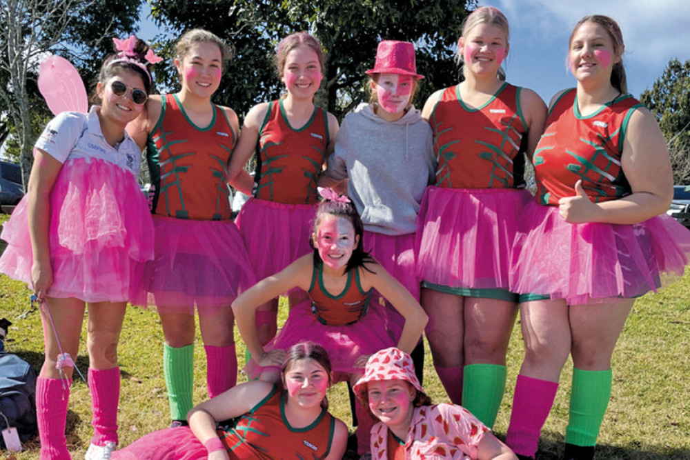 PINK Day at netball courts - feature photo