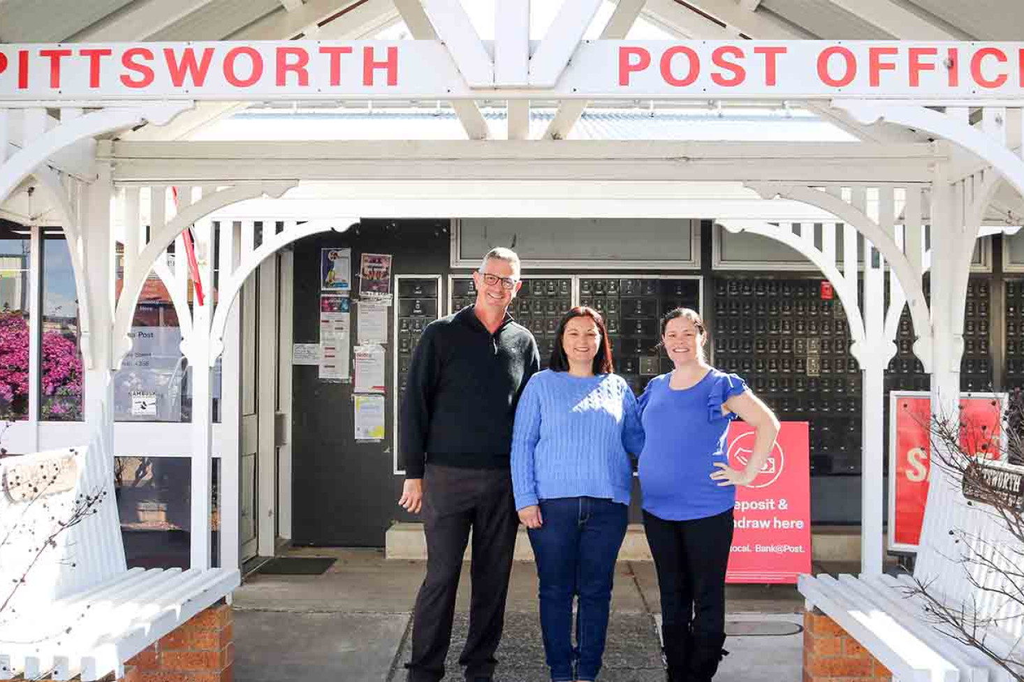 Rachel Anagnostopoulos (right) will be taking over ownership of the Pittsworth Post Office as of July 9, bringing an end to more than 14 years of Peter and Karen Miller’s service to the community.