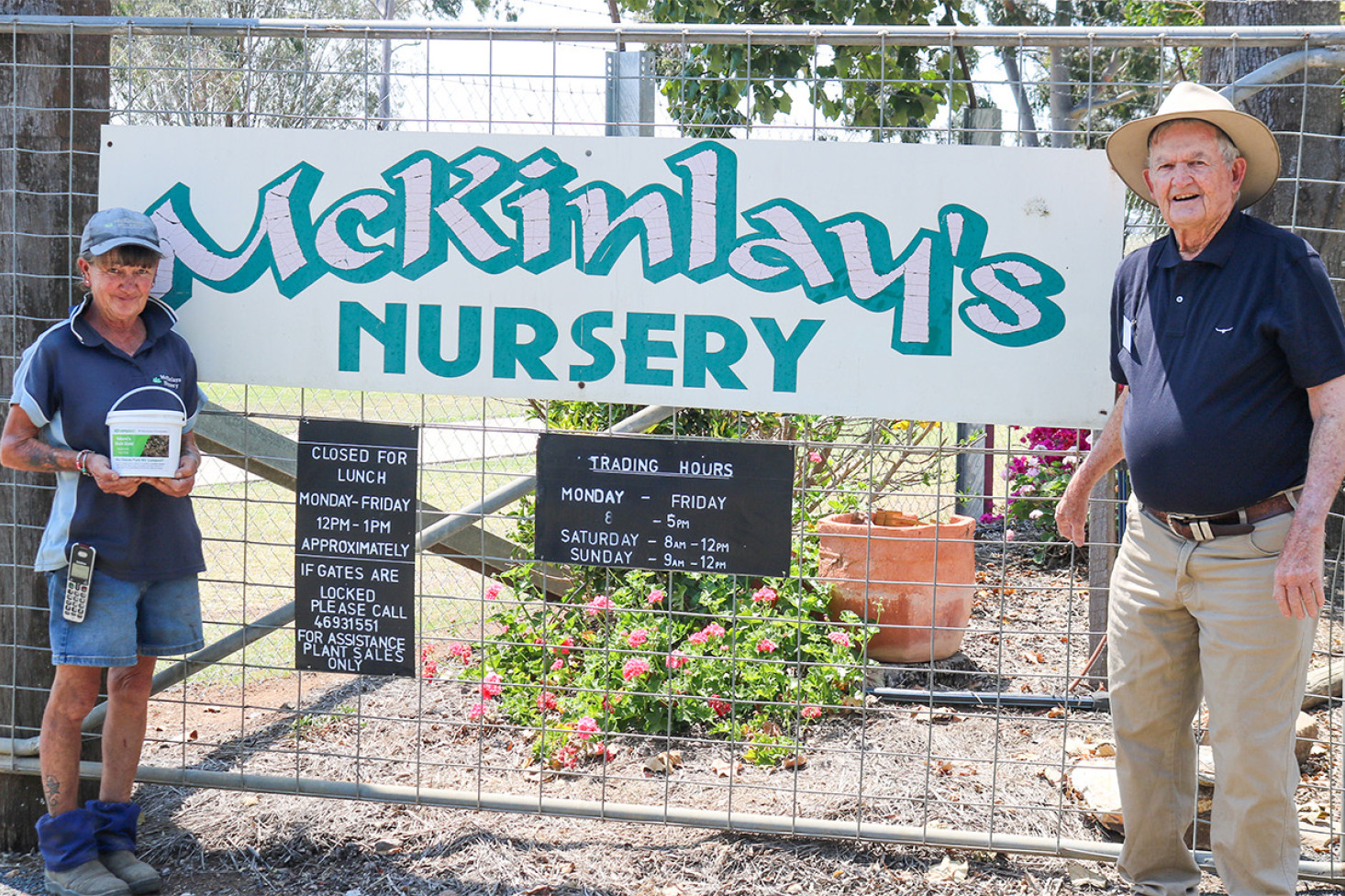 Caroline Coutts of McKinlay's Nursery and Joe Mildren of NV Compost are thrilled to bring this premium compost to the community of Pittsworth and surrounding areas.