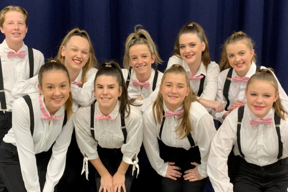 PSHS CGEN dancers. Back row from left: Sam McKenna, Hayley McCashney, Bree Crighton, Abbie Brose, Jessica Hegarty. Front from left: Holly Moore, Sophie Sturgess, Hannah Farrell and Courtney Dowe.