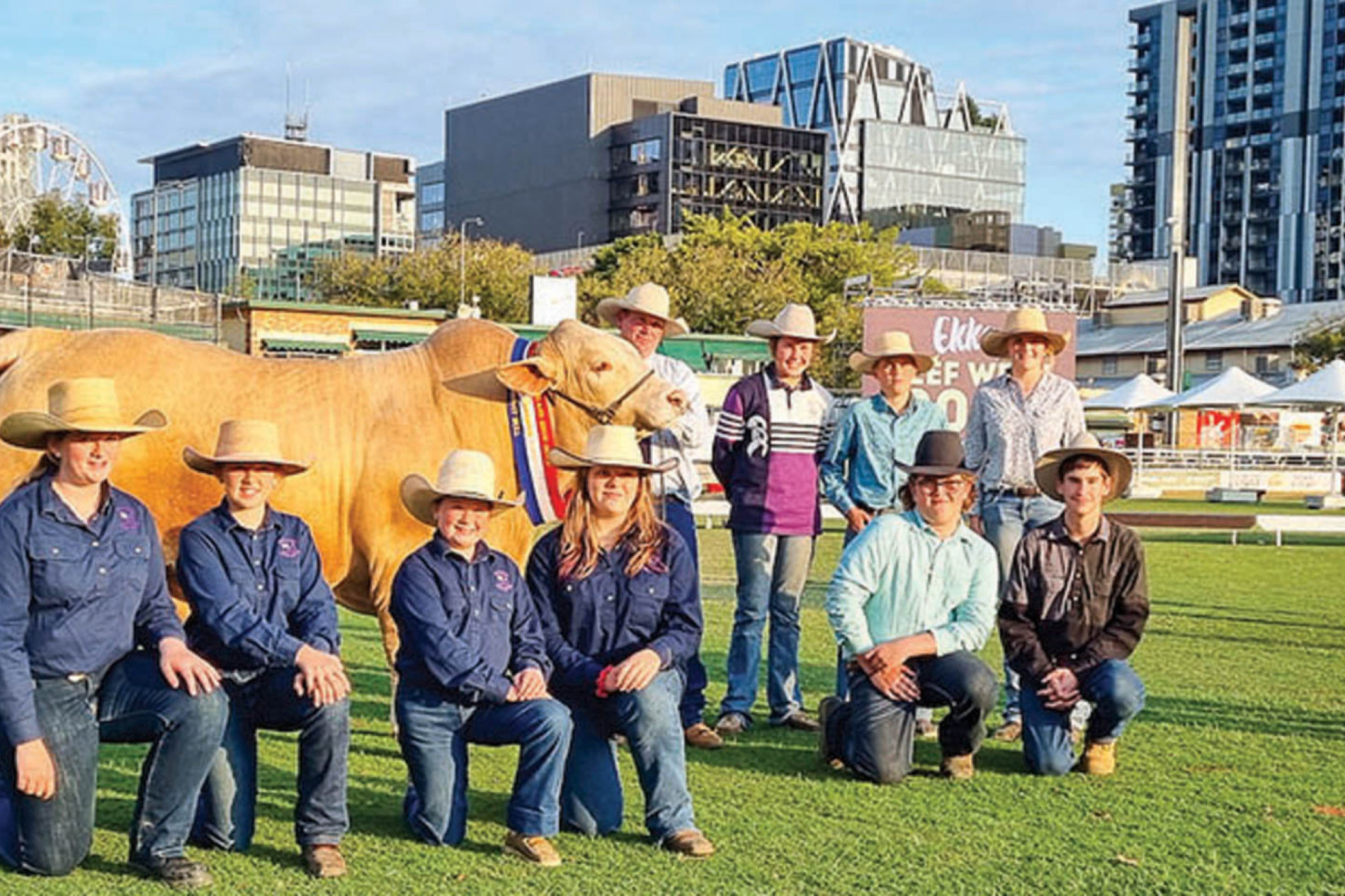 Ag Team. Back (L-R) James Dockrill (Pinedock Fitting), Ag Captain Emily Ballon, Noah Kucks, Josephine Ballon. Front (L-R) Zoe Campbell, Sophie Schull, Charli Doring, Zara Gillick, Tyler Steadman, Nate Fullsen.