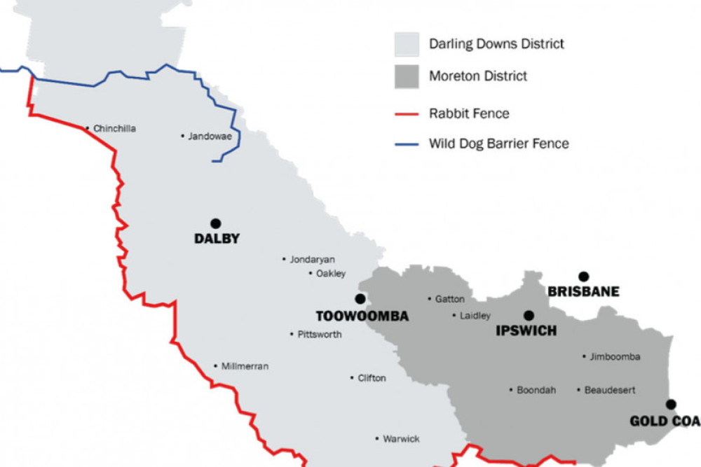 The DDMRB maintains the 555 kilometre long rabbit fence, of which a significant portion runs through the Southern Downs and Toowoomba regions.