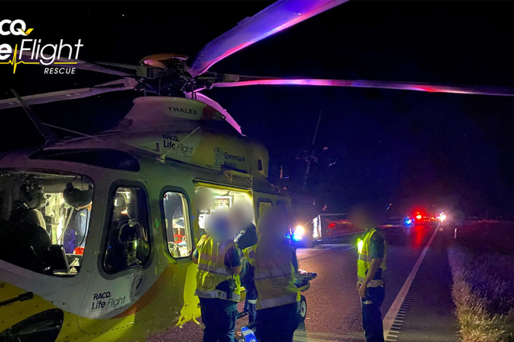 RACQ LifeFlight Officers arrive on scene