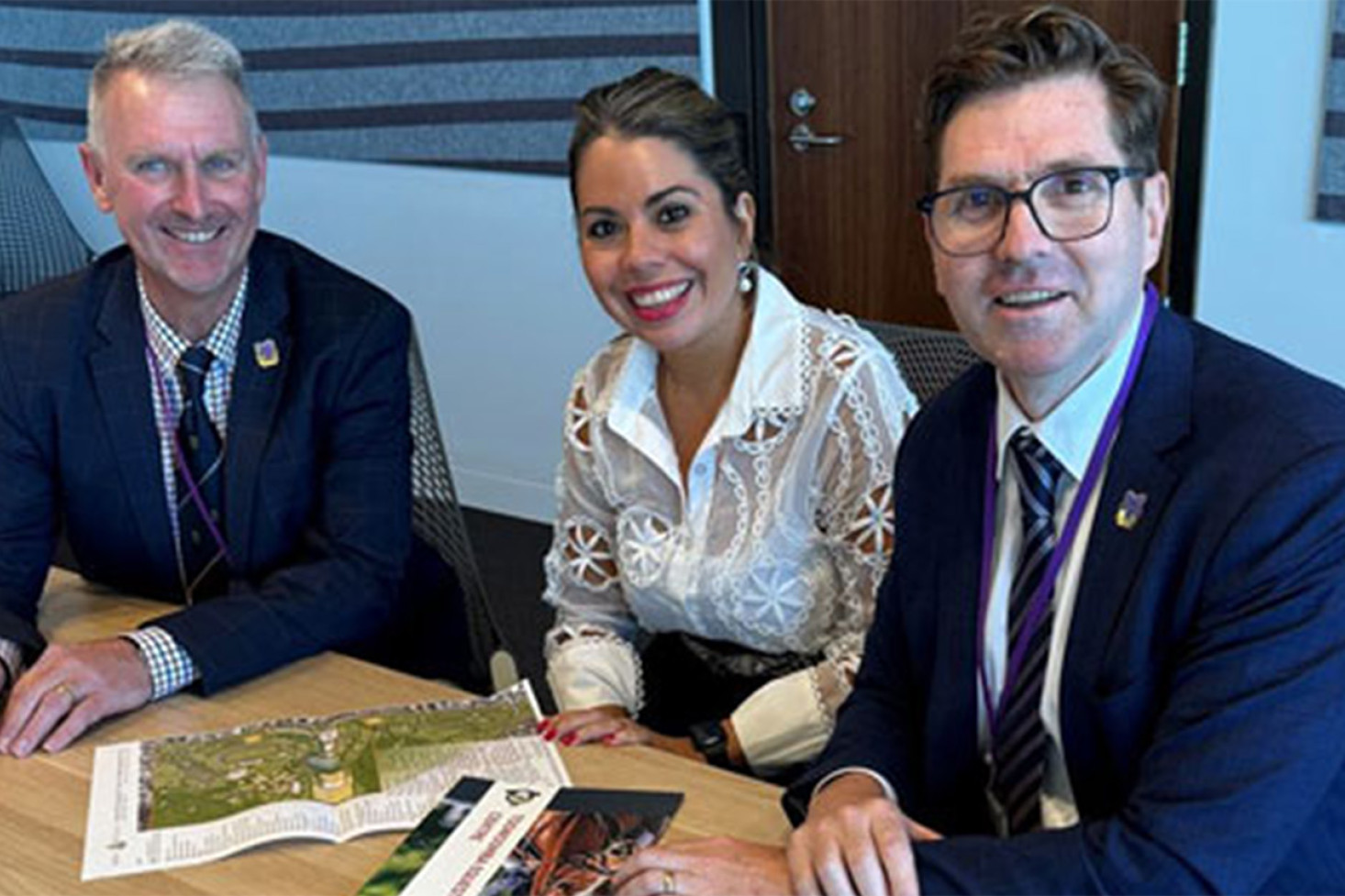 RASQ CEO Damon Phillips (left) and Mayor McDonald (right) meeting Queensland Director General for the Department of the Environment, Tourism, Science and Innovation Patricia O’Callaghan.