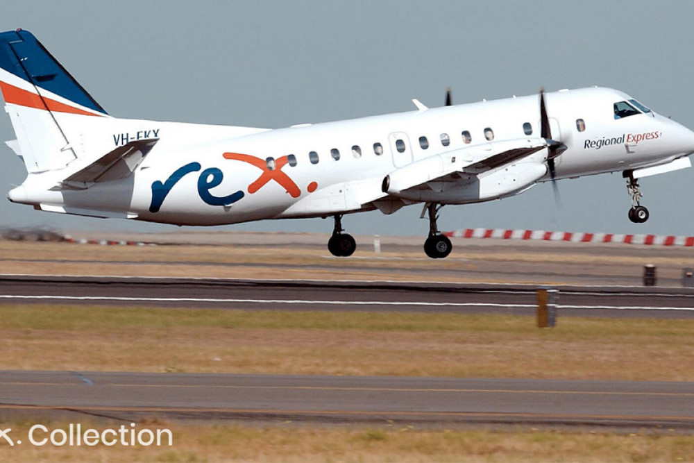 Rex uses Saab aircraft on services between Wellcamp and Brisbane as well as between Wellcamp and five western airports. Photo, Rex.Collection