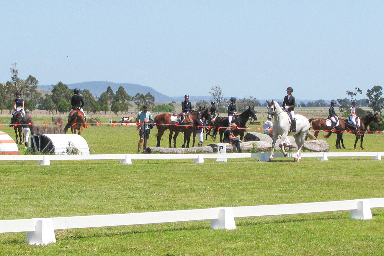 Riders were out early preparing themselves and their horses on the beautifully presented grounds.