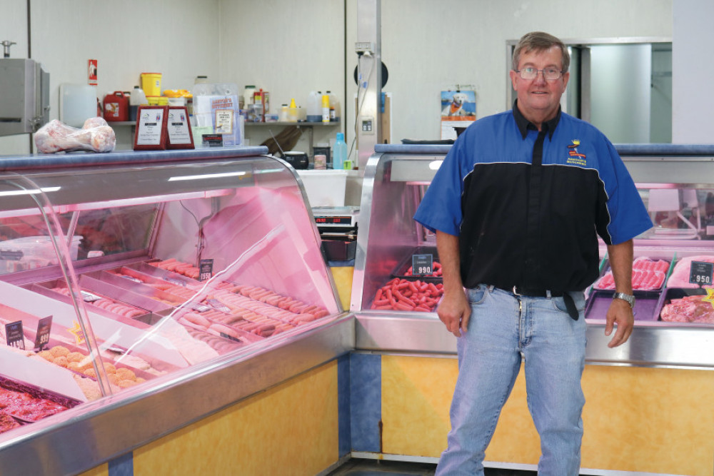 Rob Ashton stands proudly in his shop at Pittsworth.