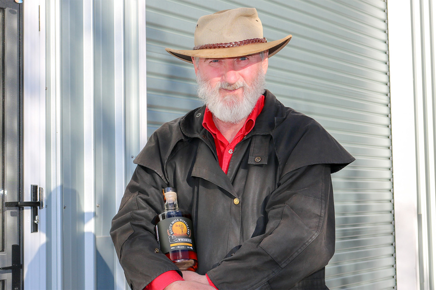 Nevill Fox from Rusty Mill Distillery showing off their Whiskees and Whiskee liqueurs.