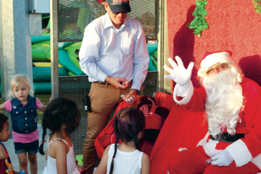 ABOVE: Oakey Chamber of Commerce President Andrew Langton in 2016 at that year’s Santa Fair celebration.