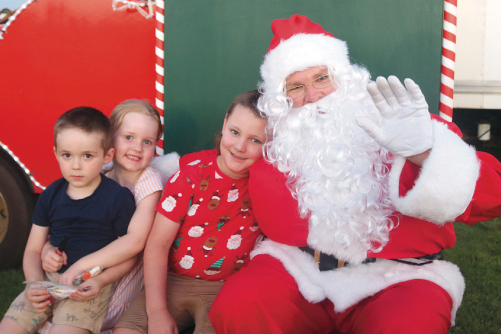 Declan, Stella and Dustin enjoyed the chance to meet Santa.