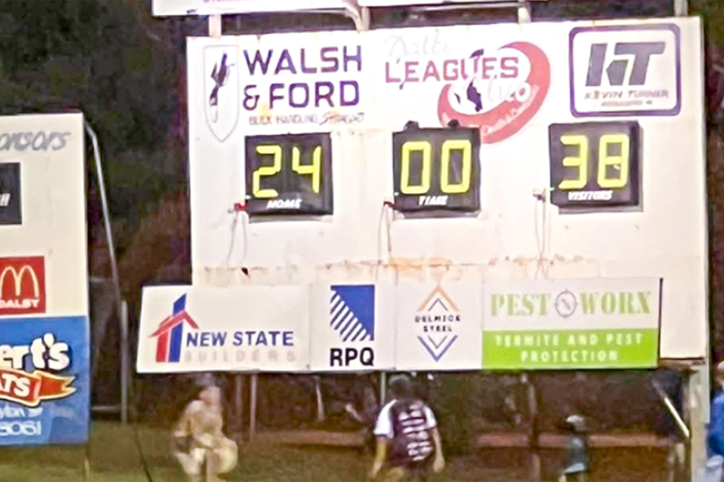 The final scoreboard at Dalby.